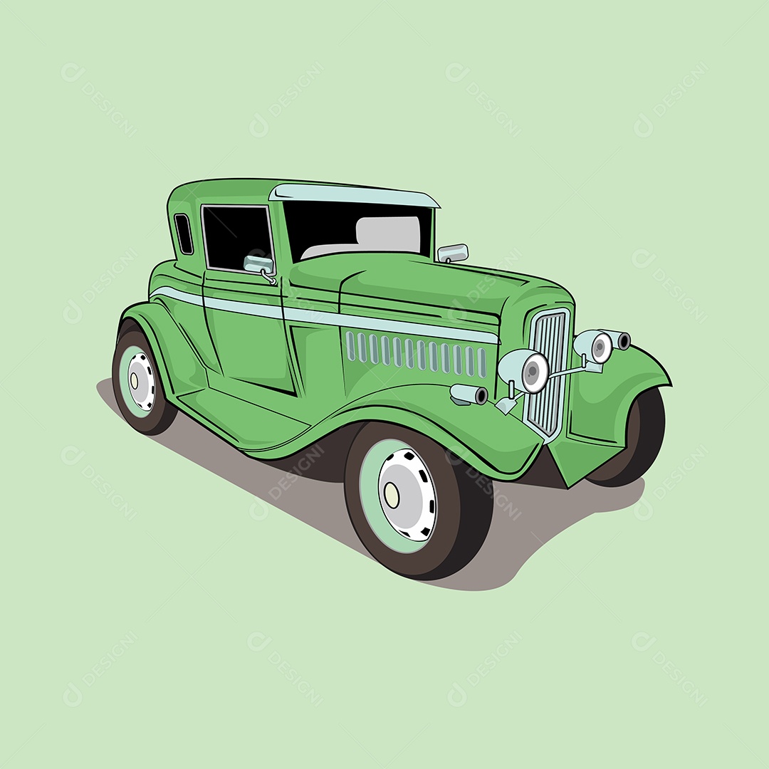 Ilustração de Desenho de Veículo Vetor EPS