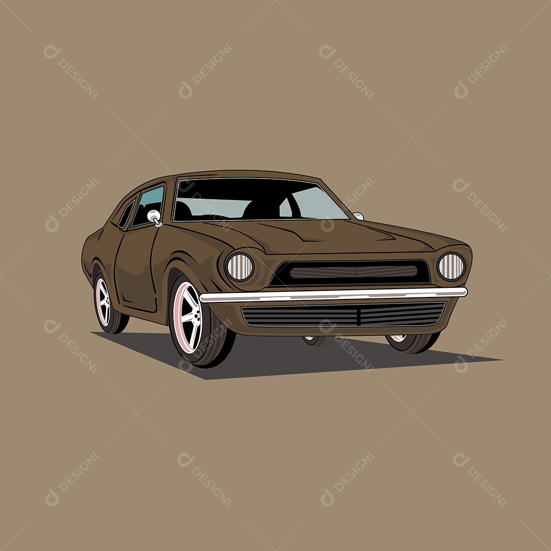 Ilustração de Desenho de Veículo Vetor EPS