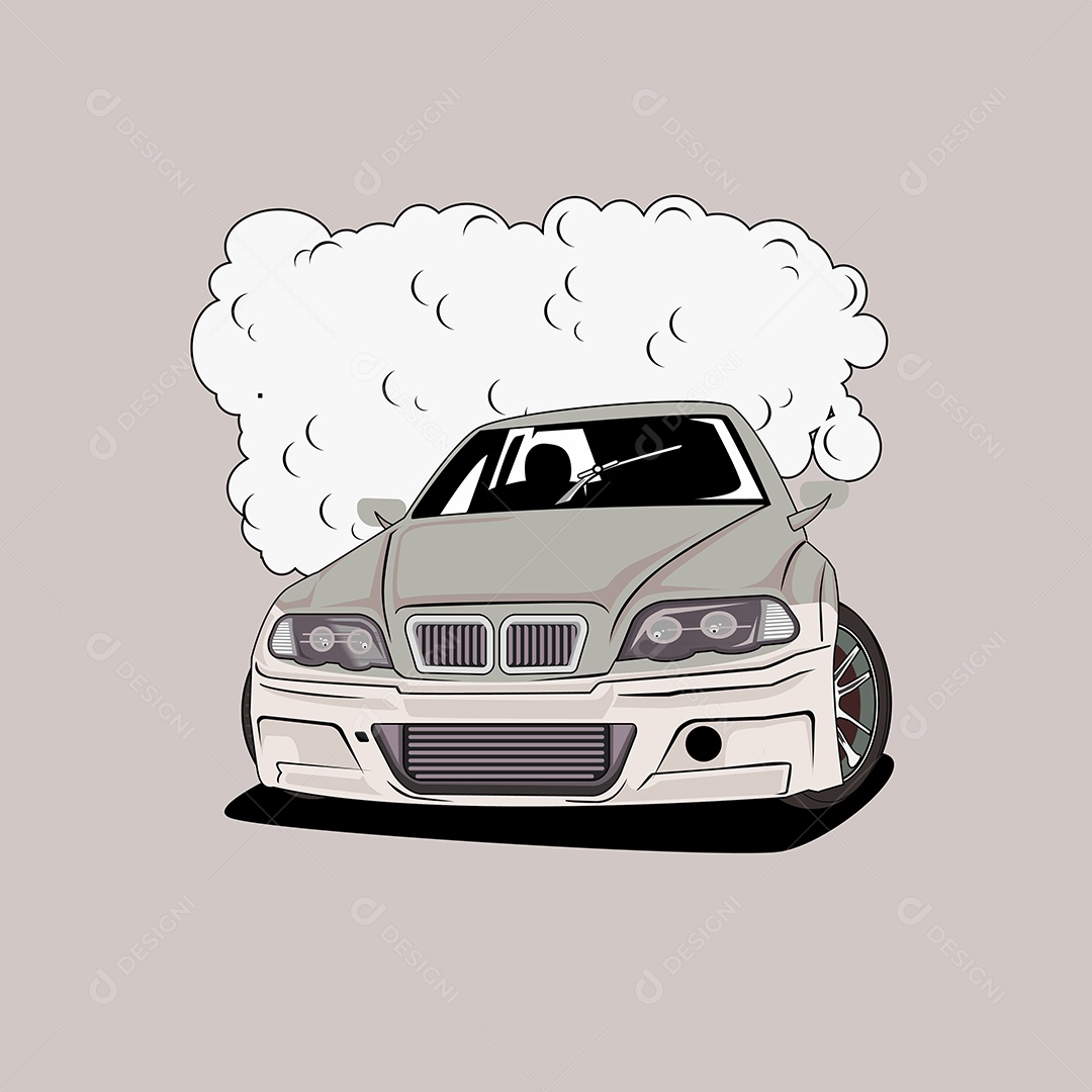 Ilustração de Desenho de Veículo Vetor EPS