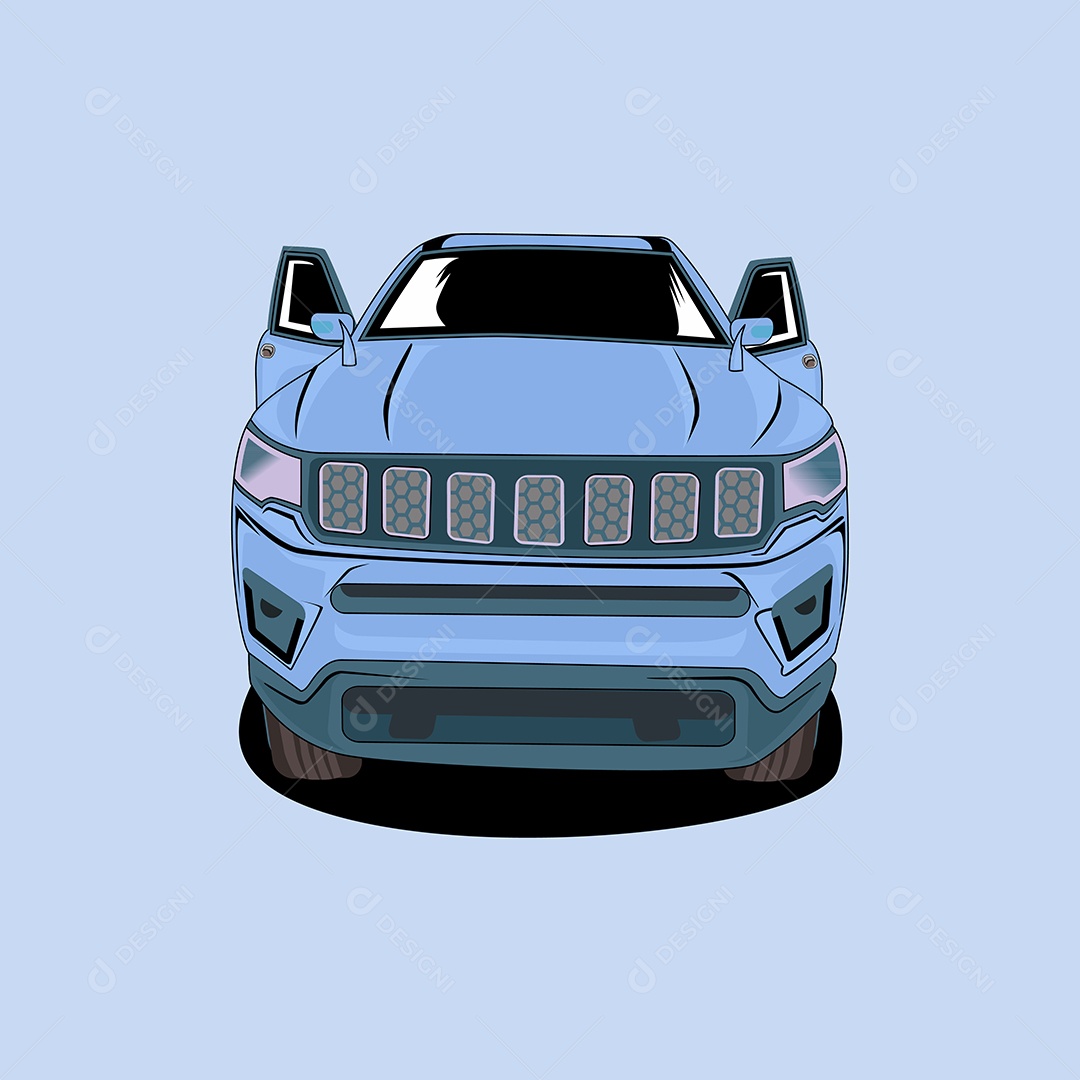 Ilustração de Desenho de Veículo Vetor EPS