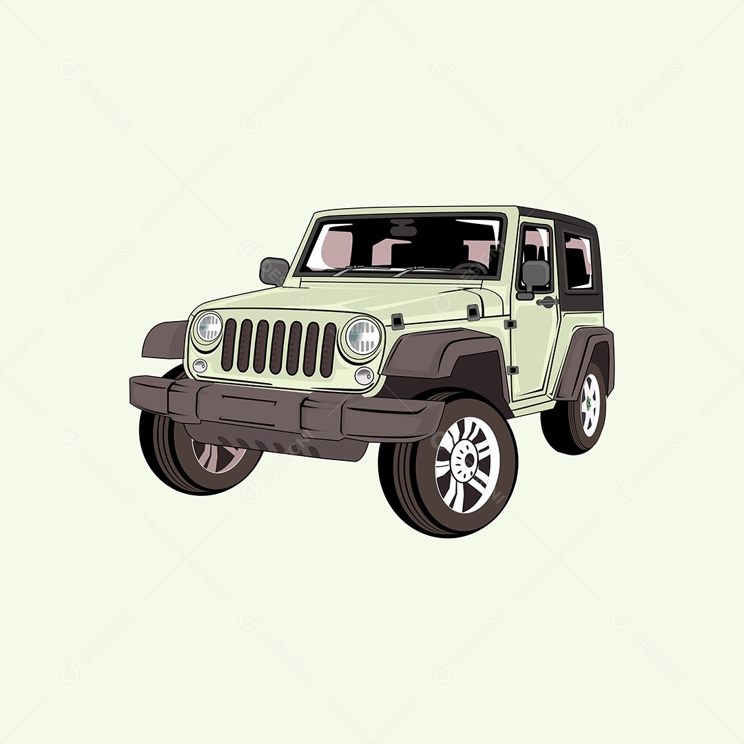 Ilustração de Desenho de Veículo Vetor EPS