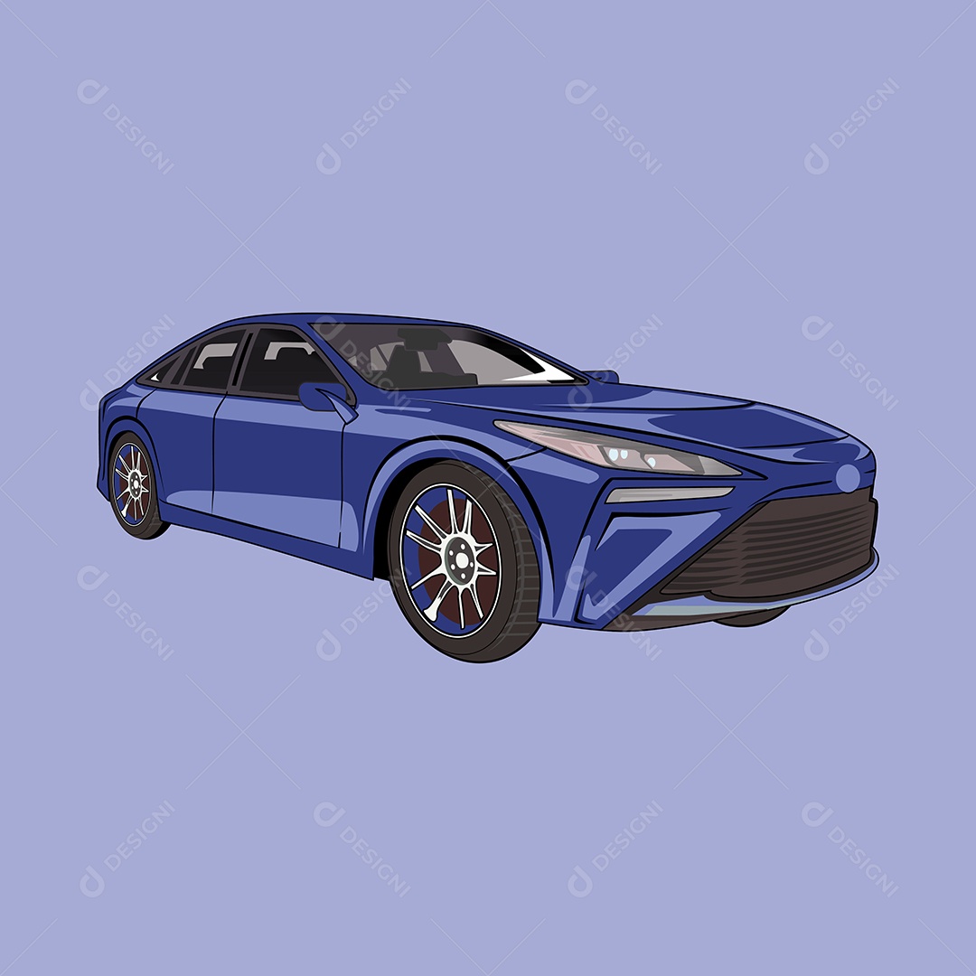 Ilustração de Desenho de Veículo Vetor EPS