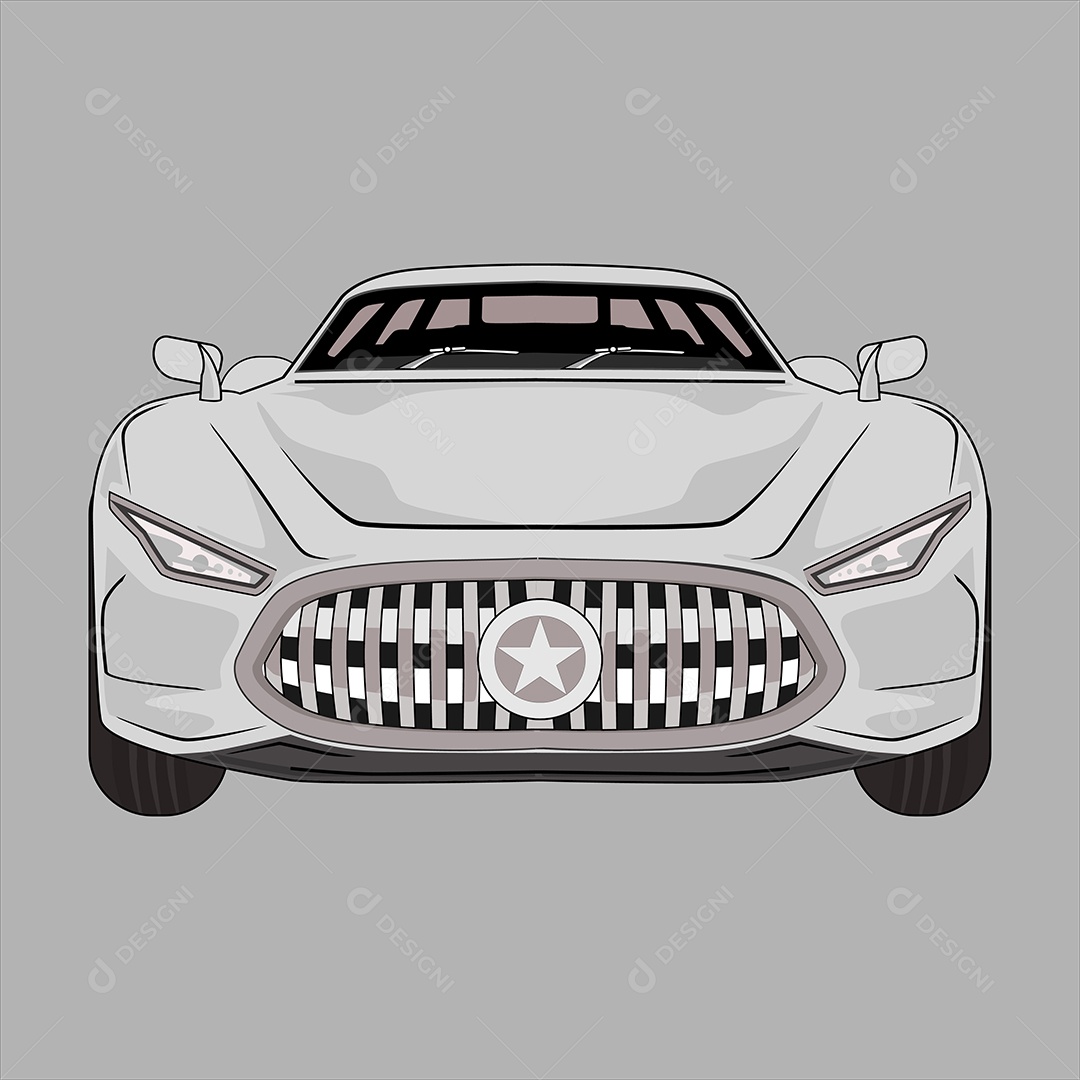 Ilustração de Desenho de Veículo Vetor EPS