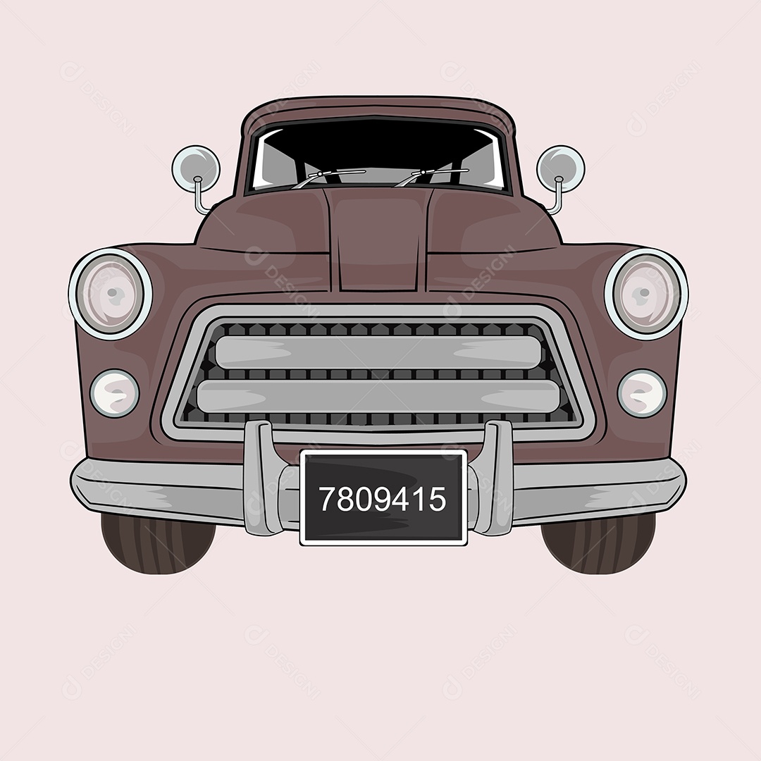 Ilustração de Desenho de Veículo Vetor EPS