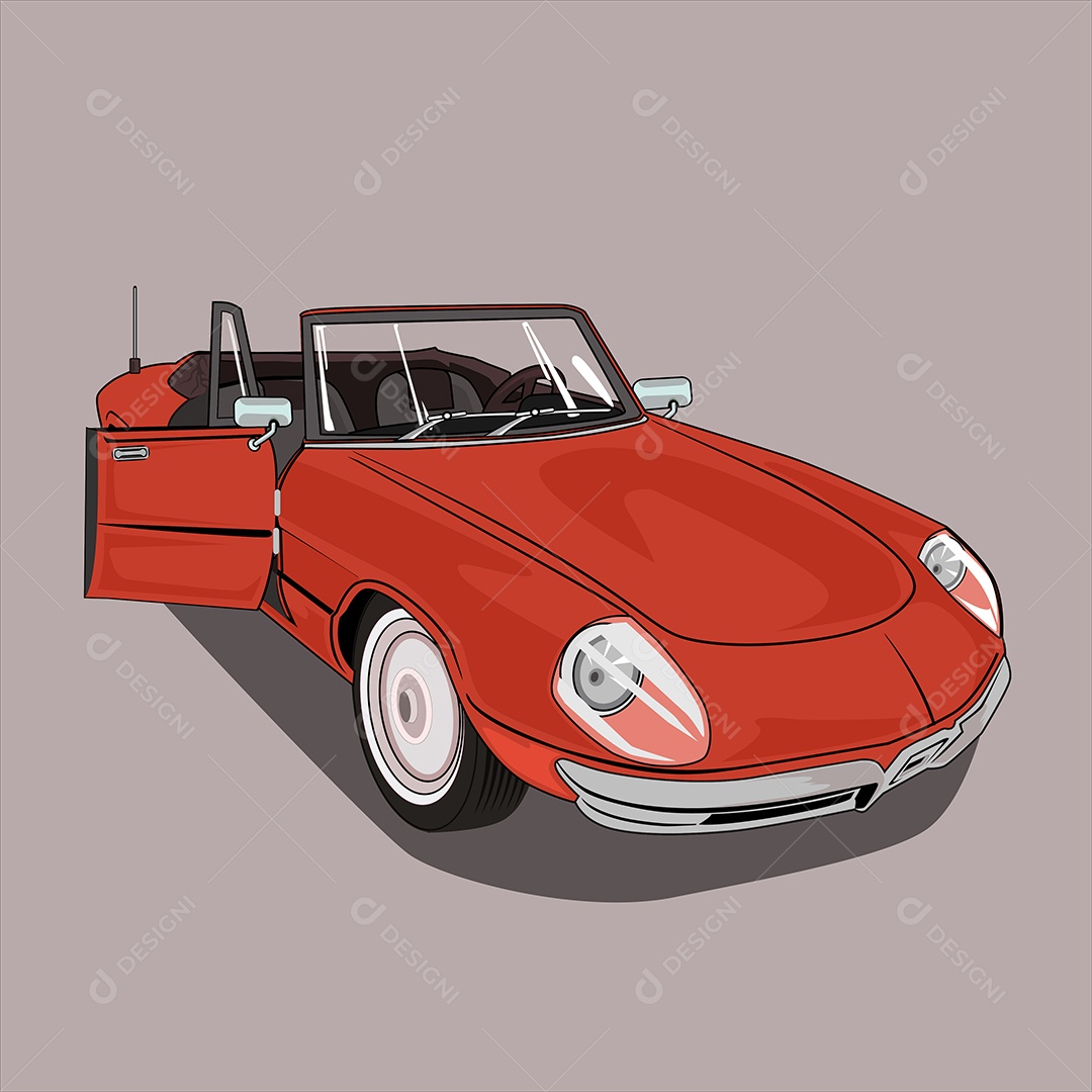 Ilustração de Desenho de Veículo Vetor EPS