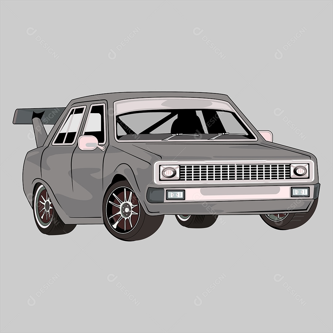 Ilustração de Desenho de Veículo Vetor EPS