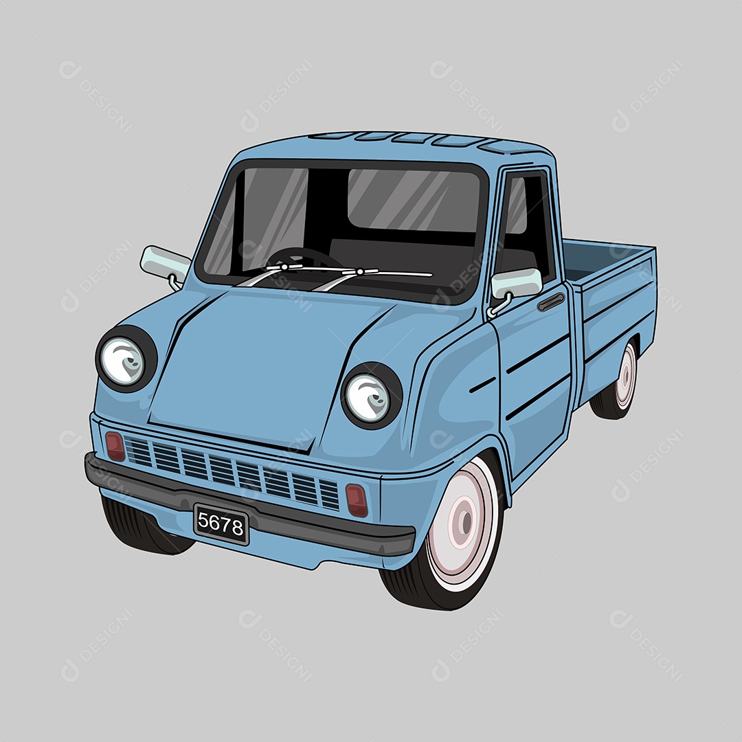 Ilustração de Desenho de Veículo Vetor EPS