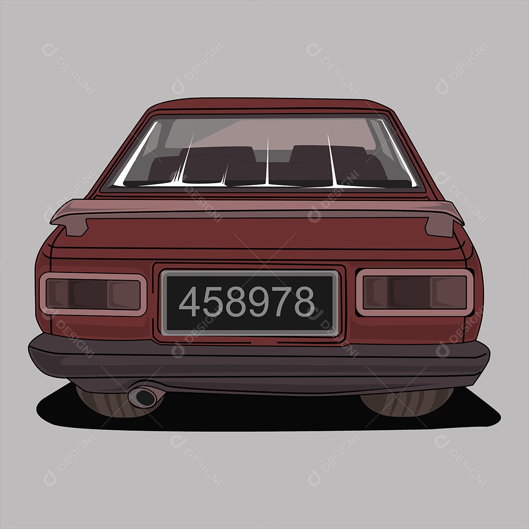 Ilustração de Desenho de Veículo Vetor EPS