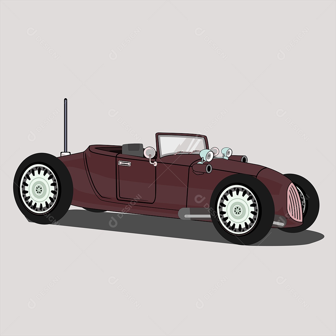 Ilustração de Desenho de Veículo Vetor EPS