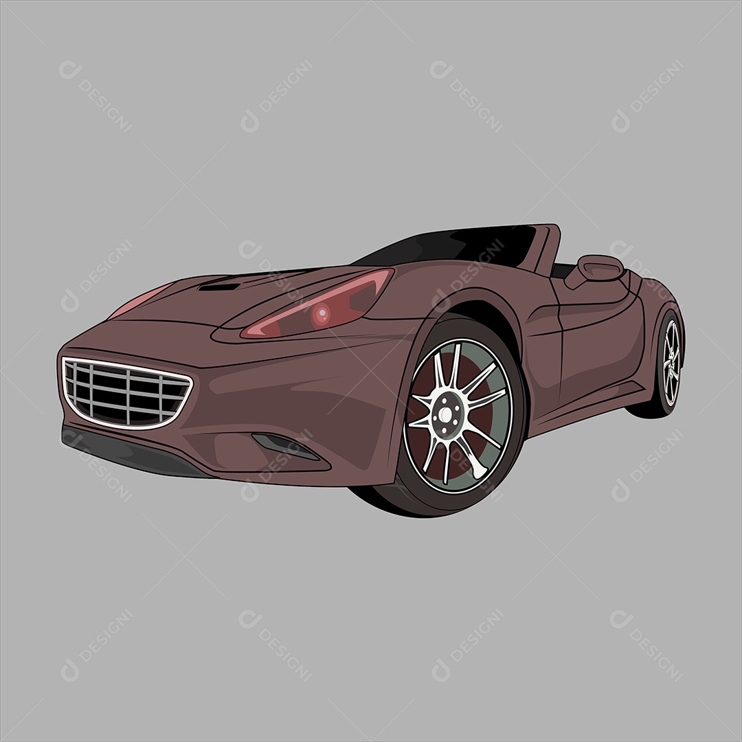 Ilustração de Desenho de Veículo Vetor EPS