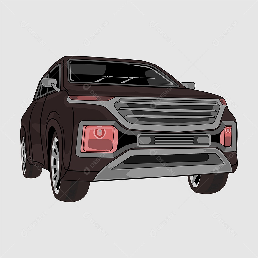 Ilustração de Desenho de Veículo Vetor EPS