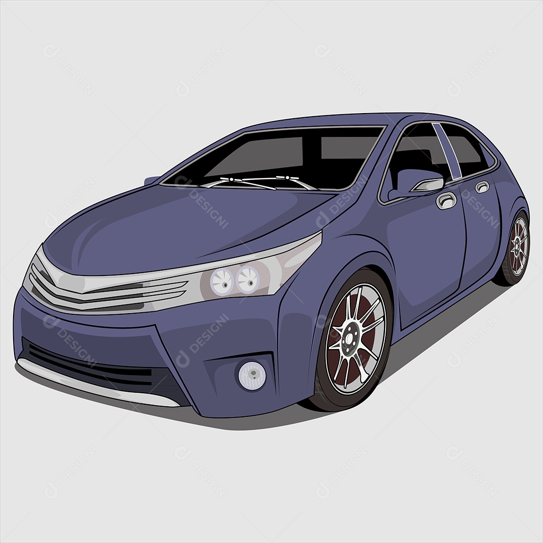 Ilustração de Desenho de Veículo Vetor EPS