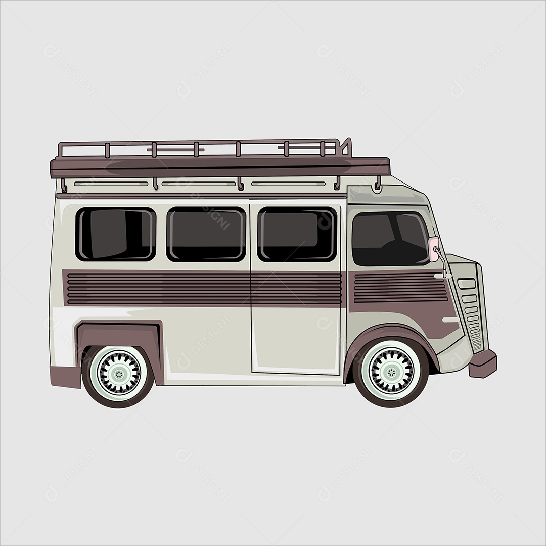 Ilustração de Desenho de Veículo Vetor EPS