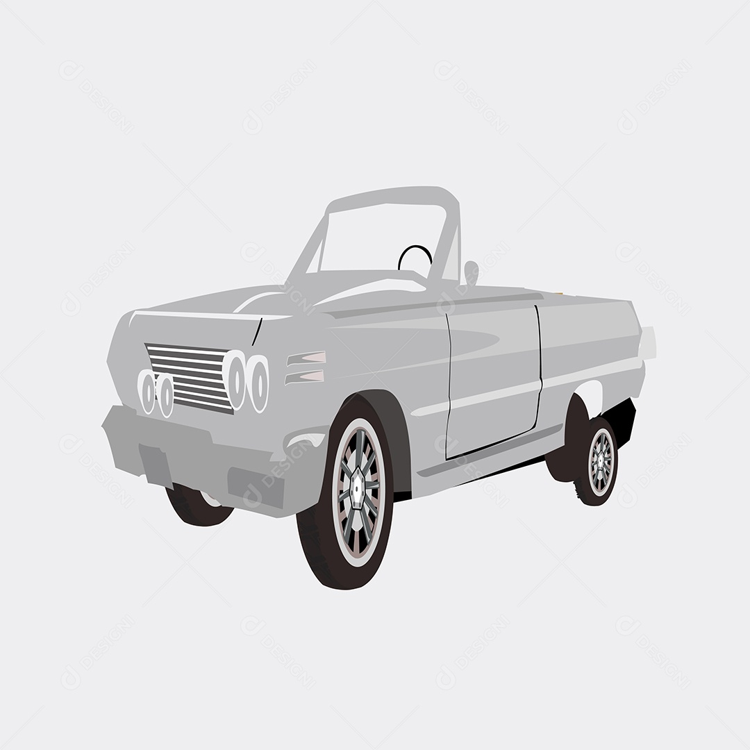 Ilustração de Desenho de Veículo Vetor EPS