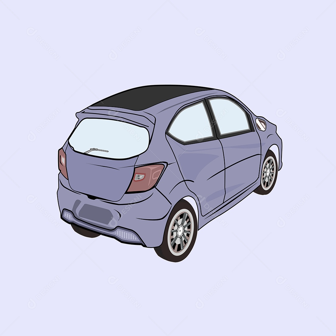 Ilustração de Desenho de Veículo Vetor EPS