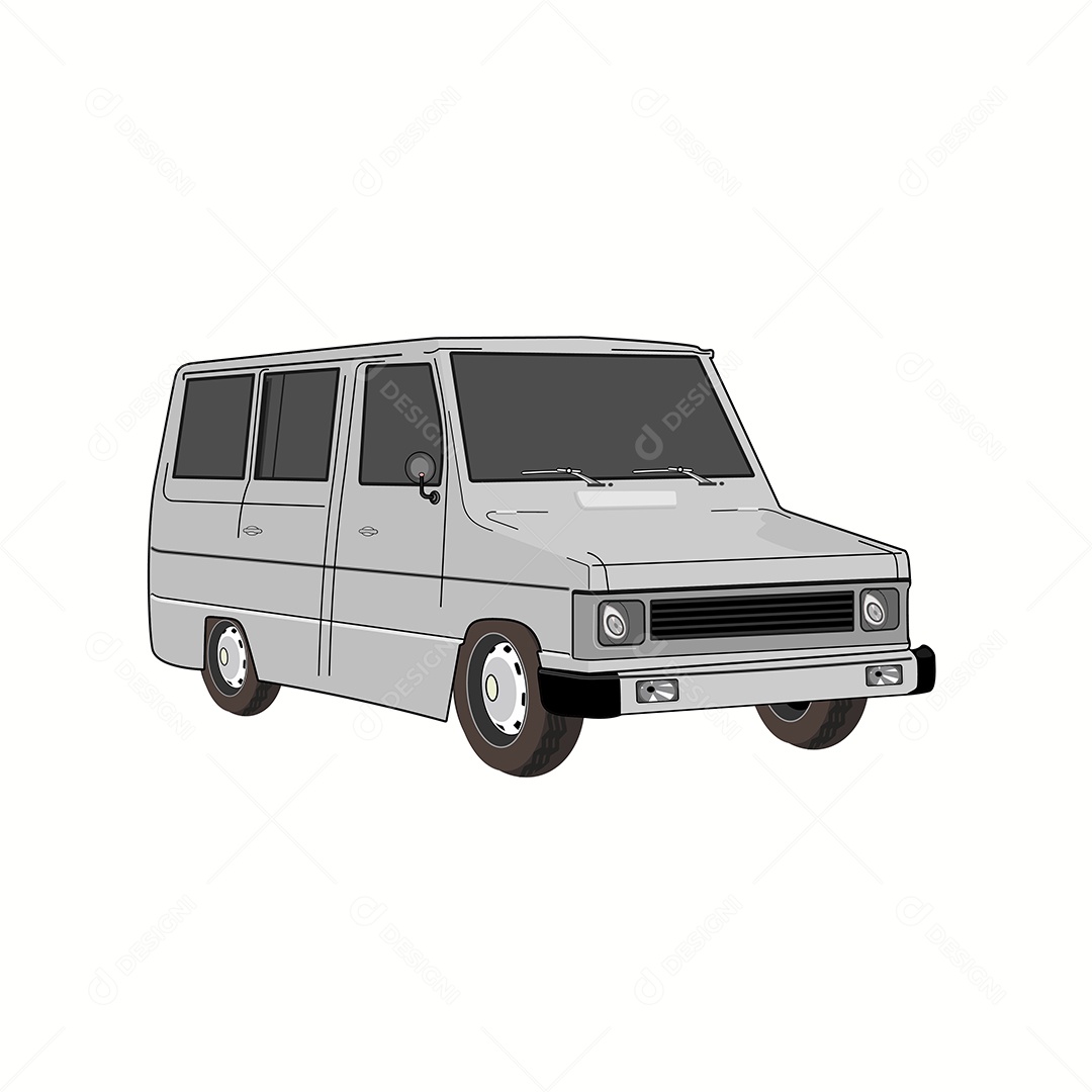 Ilustração de Desenho de Veículo Vetor EPS