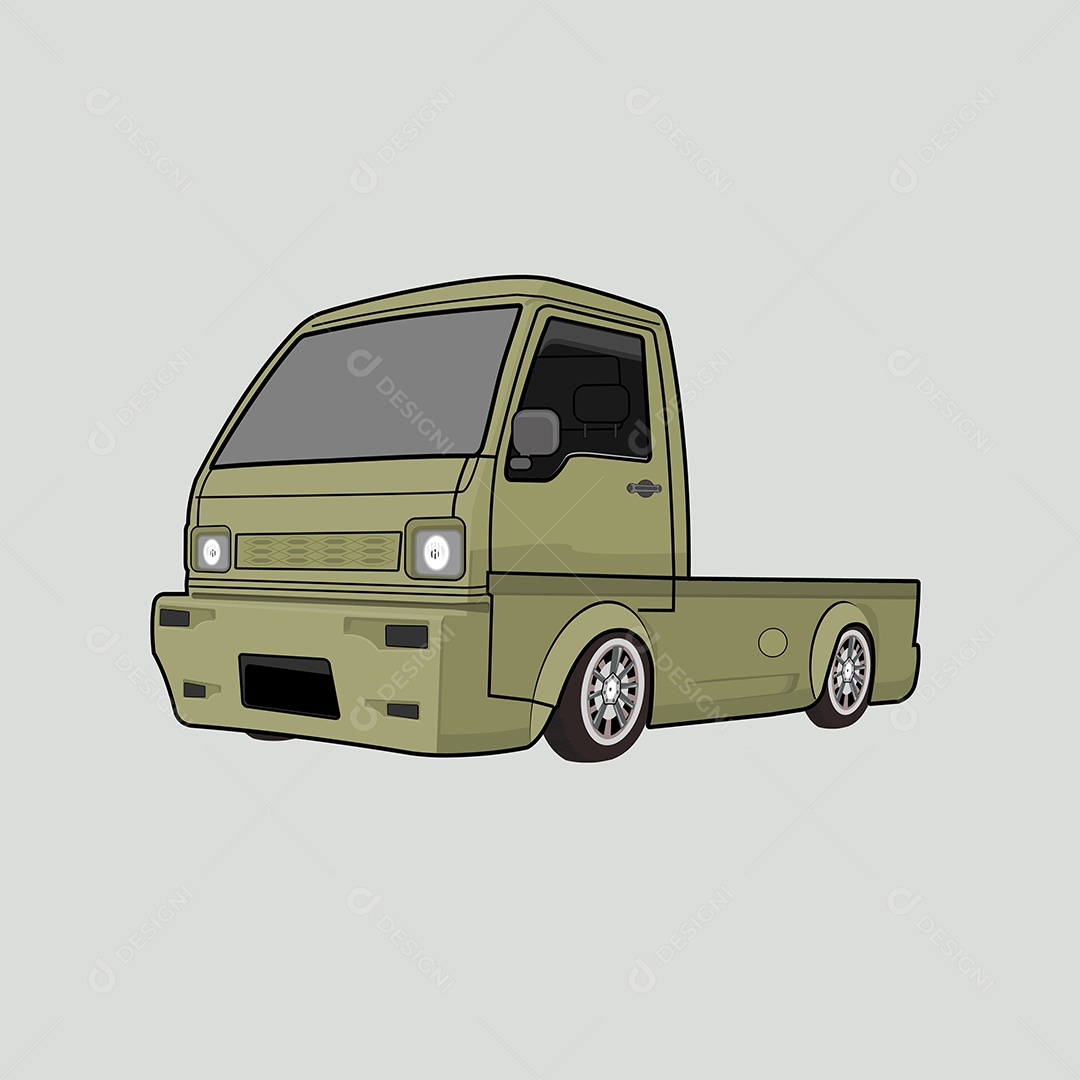 Ilustração de Desenho de Veículo Vetor EPS