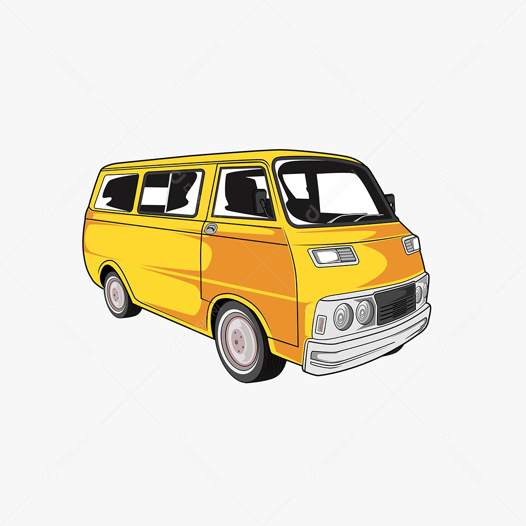 Ilustração de Desenho de Veículo Vetor EPS