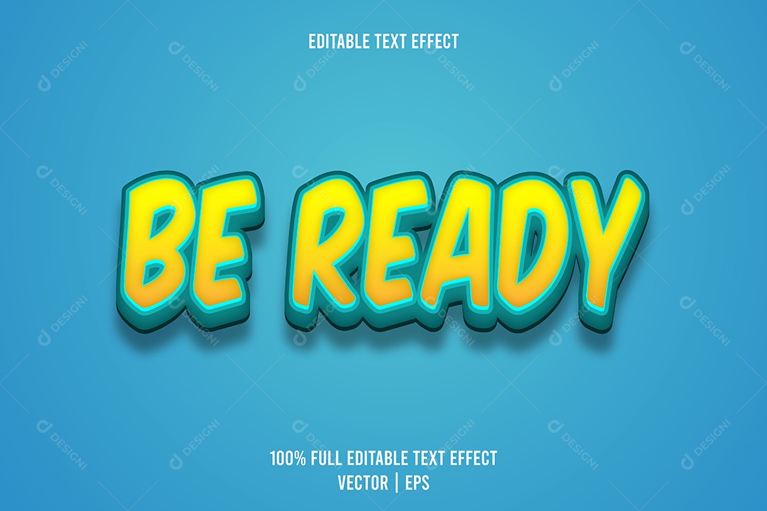 Efeito de Texto Ilustração Vetor EPS Editável