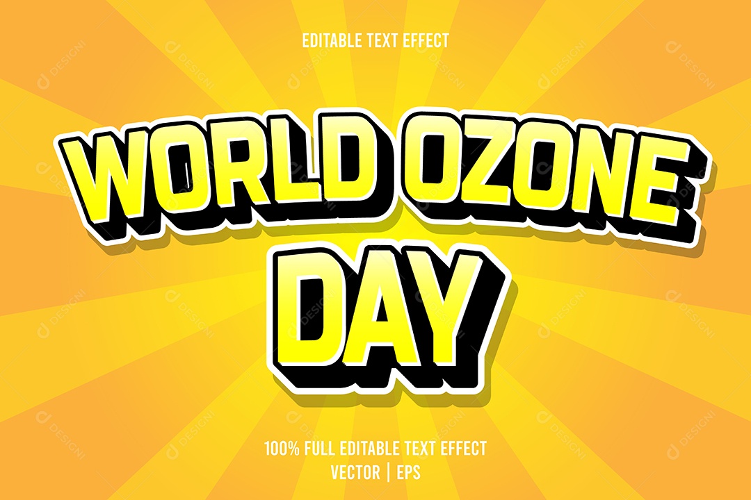 Efeito de Texto Ilustração Vetor EPS Editável