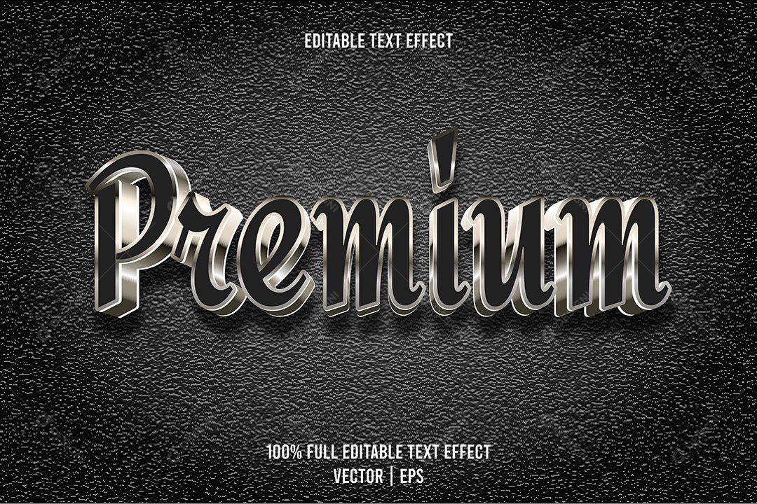 Efeito de Texto Ilustração Vetor EPS Editável