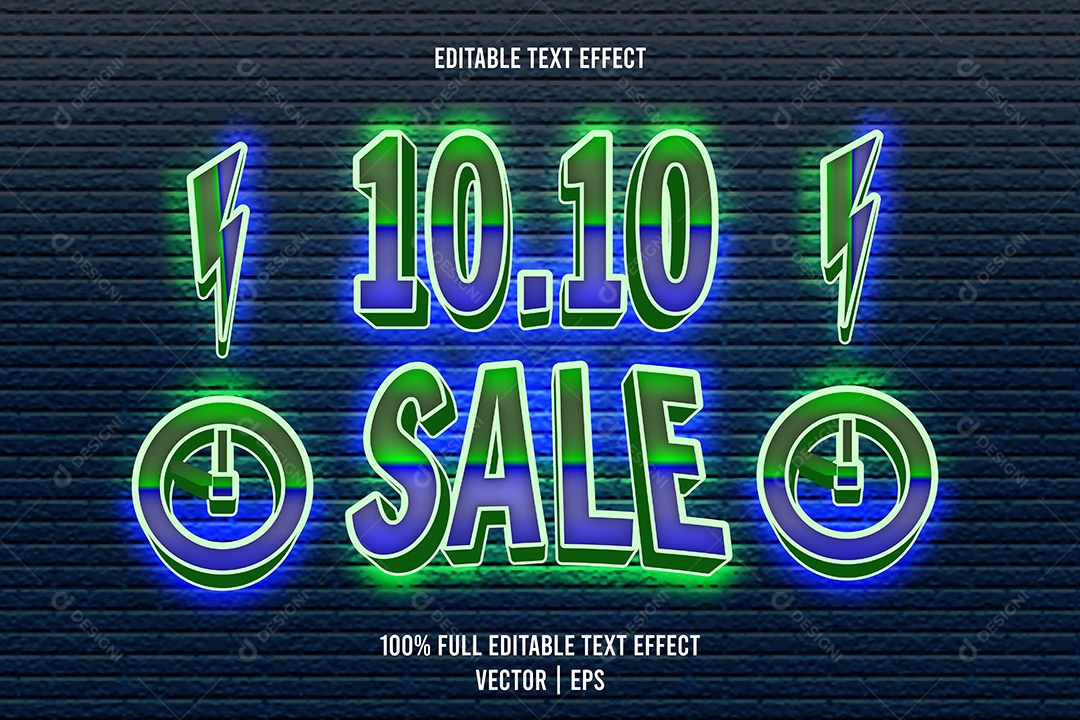 Efeito de Texto Ilustração Vetor EPS Editável