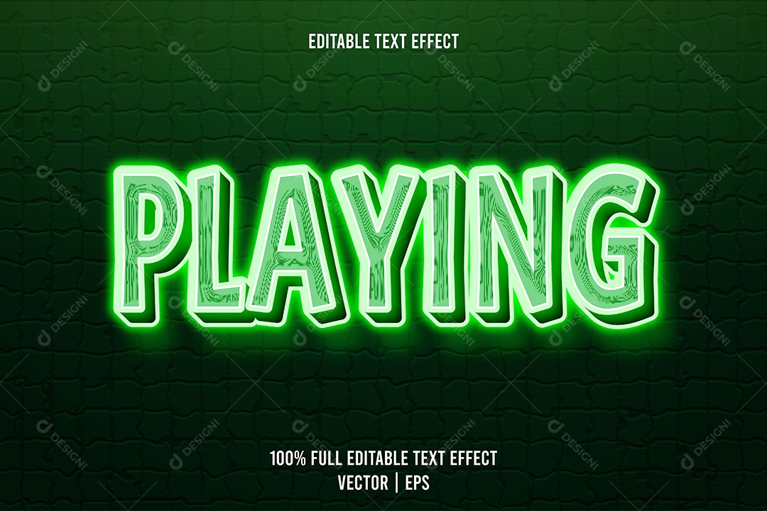 Efeito de Texto Ilustração Vetor EPS Editável