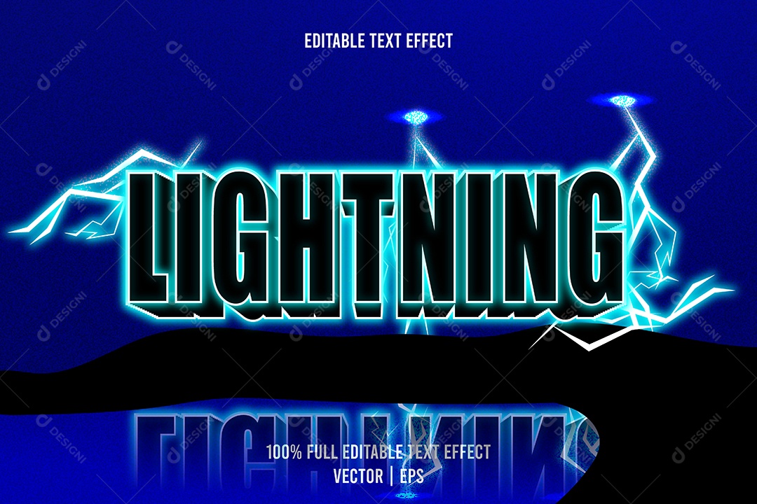 Efeito de Texto Ilustração Vetor EPS Editável