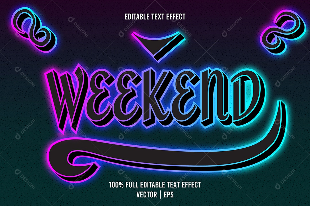 Efeito de Texto Ilustração Vetor EPS Editável