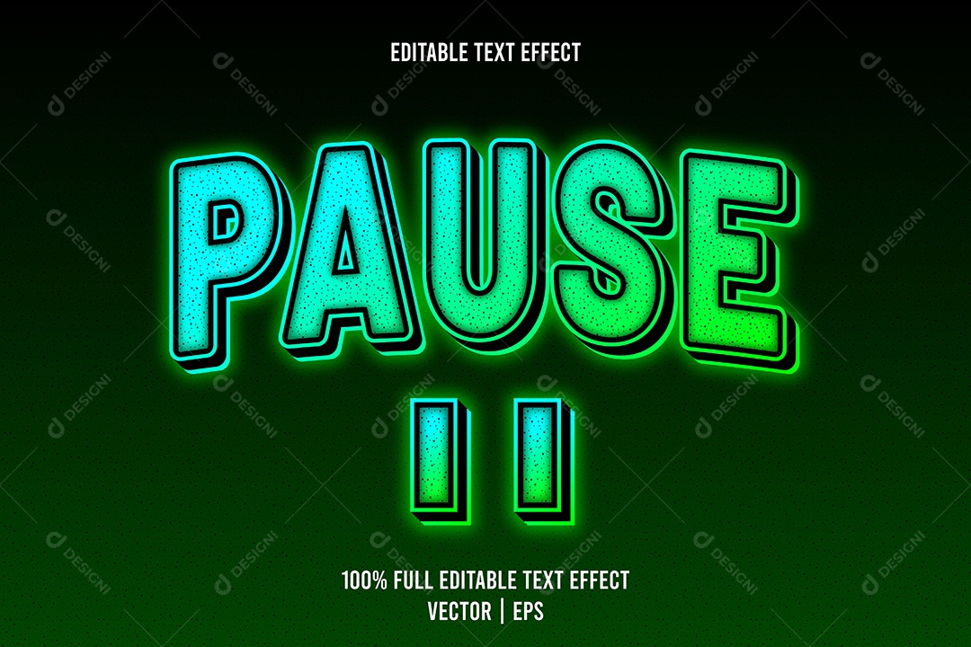 Efeito de Texto Ilustração Vetor EPS Editável