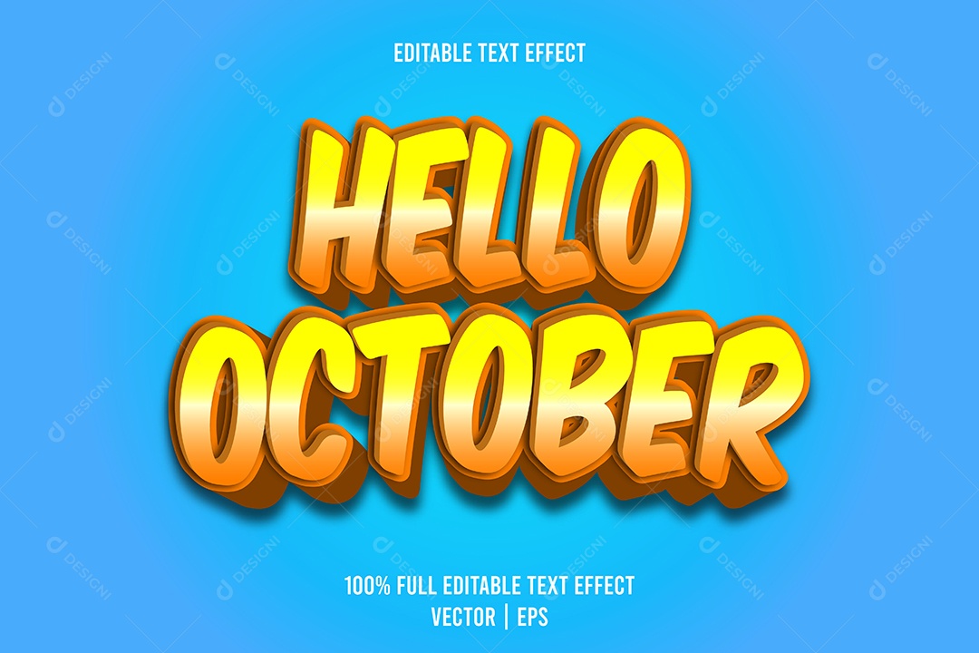 Efeito de Texto Ilustração Vetor EPS Editável