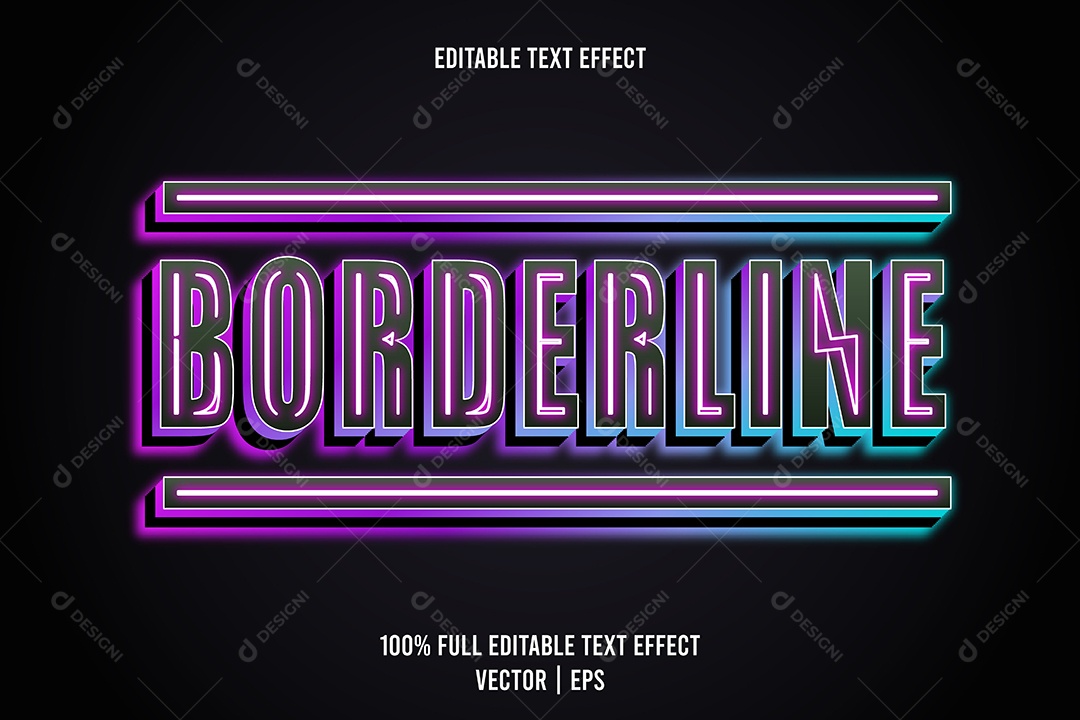 Efeito de Texto Ilustração Vetor EPS Editável