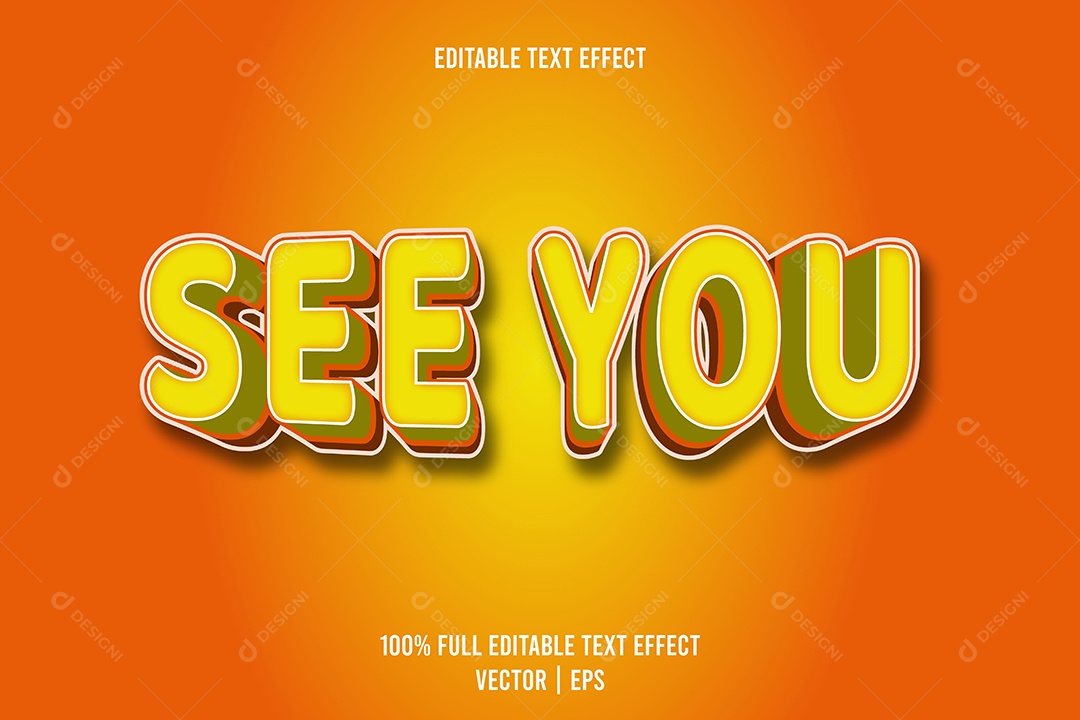 Efeito de Texto Ilustração Vetor EPS Editável