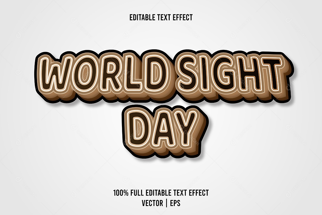 Efeito de Texto Ilustração Vetor EPS Editável