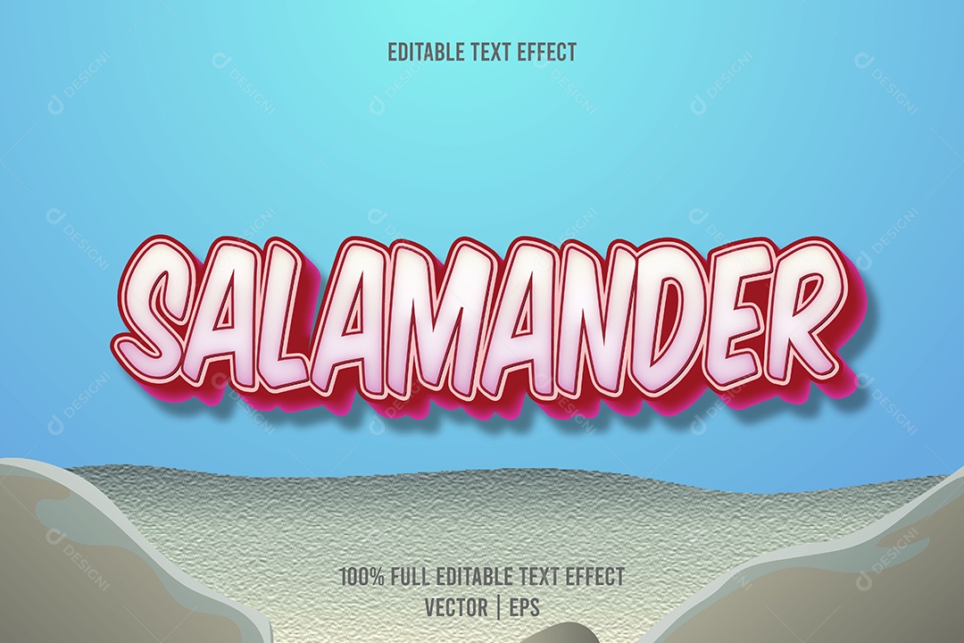 Efeito de Texto Ilustração Vetor EPS Editável