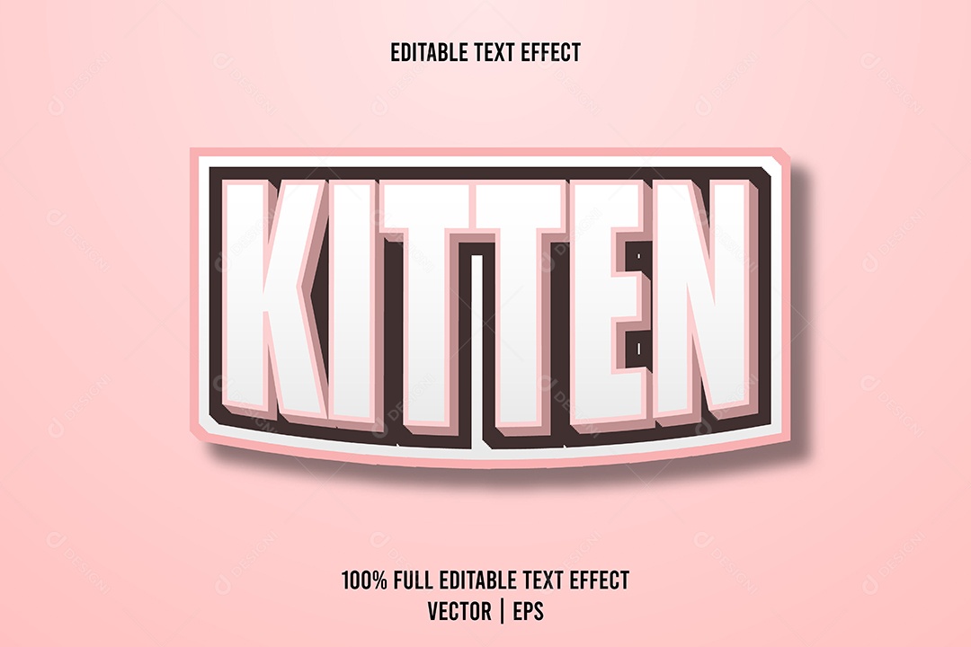 Efeito de Texto Ilustração Vetor EPS Editável