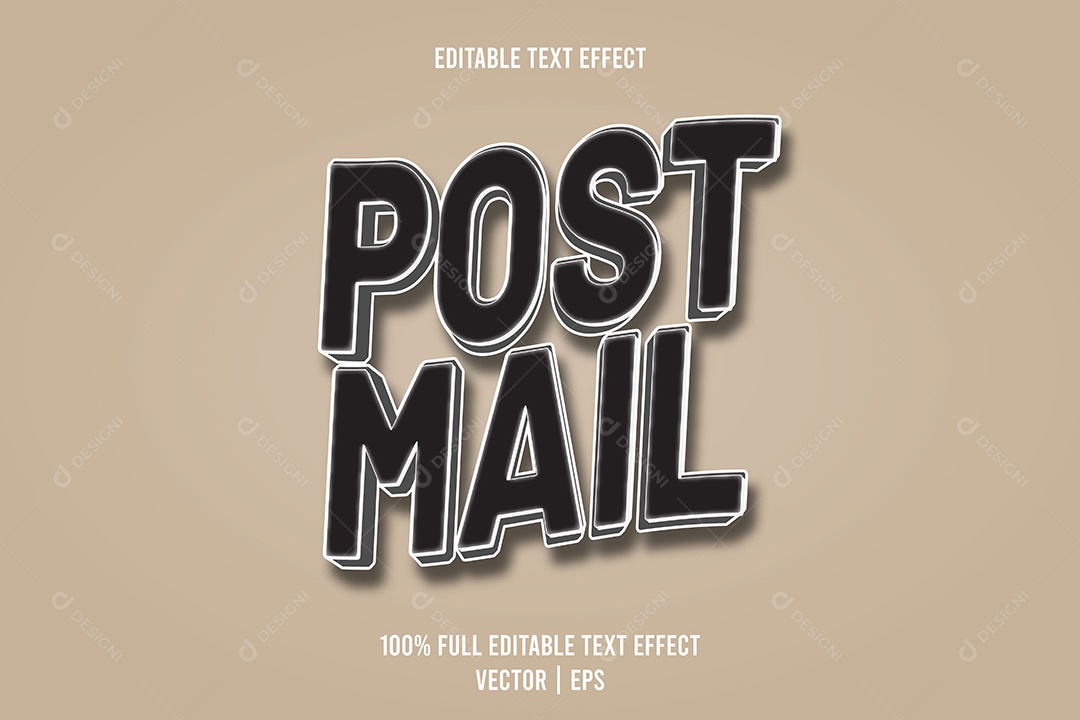 Efeito de Texto Ilustração Vetor EPS Editável