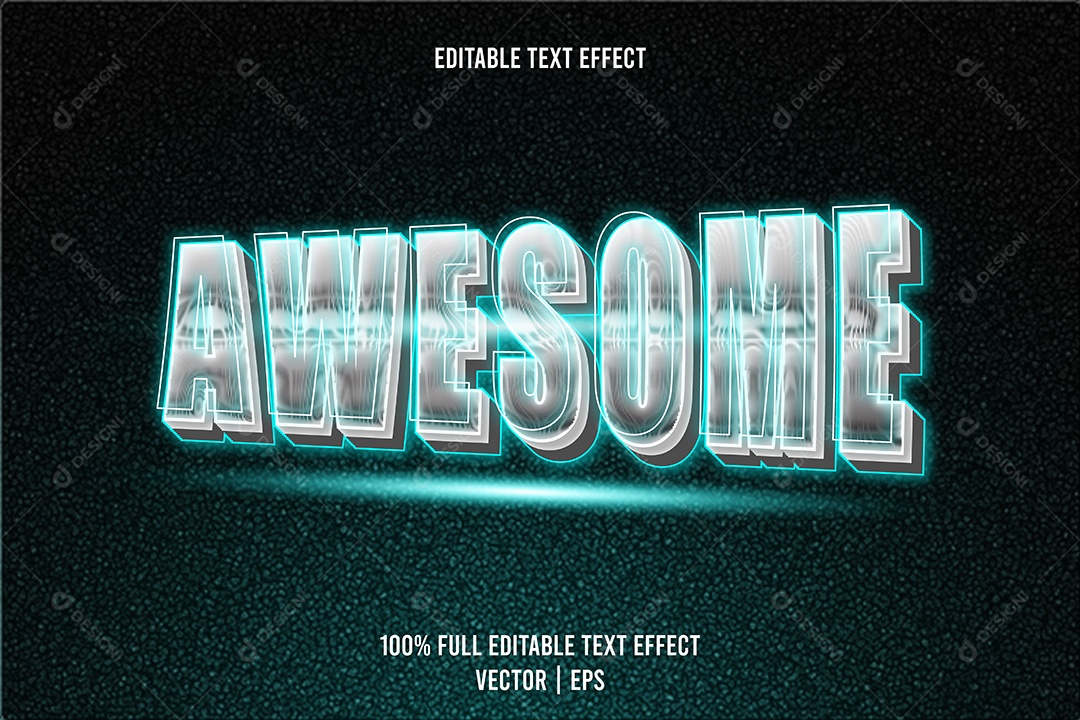 Efeito de Texto Ilustração Vetor EPS Editável