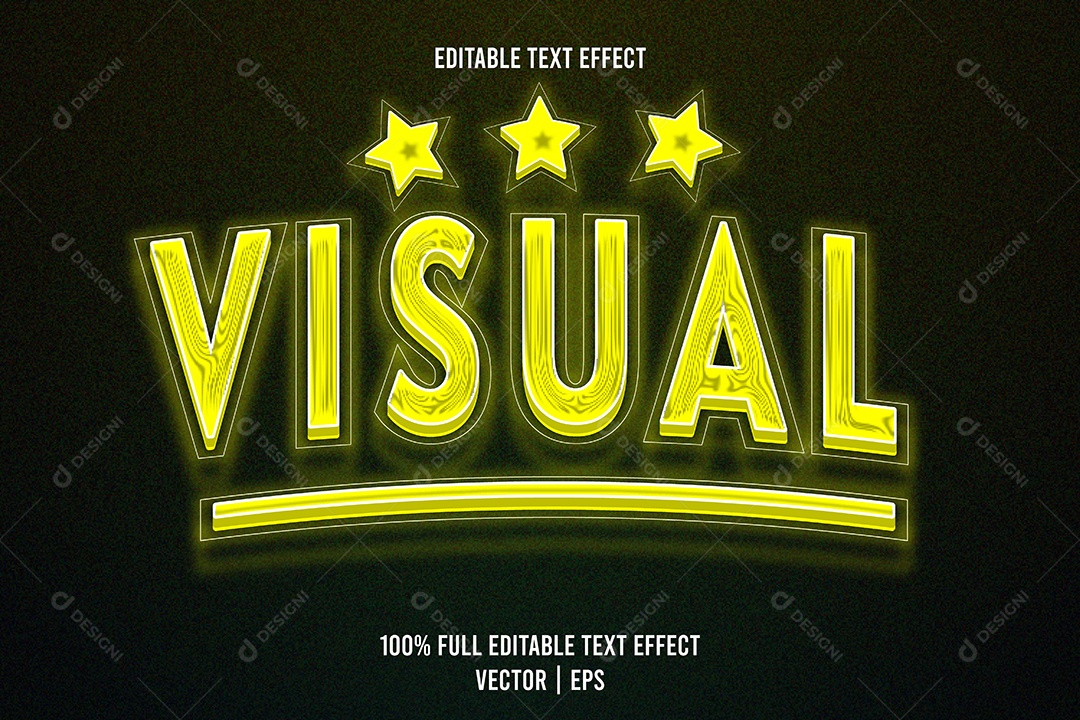 Efeito de Texto Ilustração Vetor EPS Editável