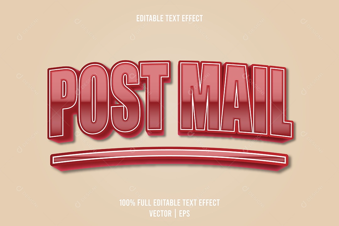 Efeito de Texto Ilustração Vetor EPS Editável