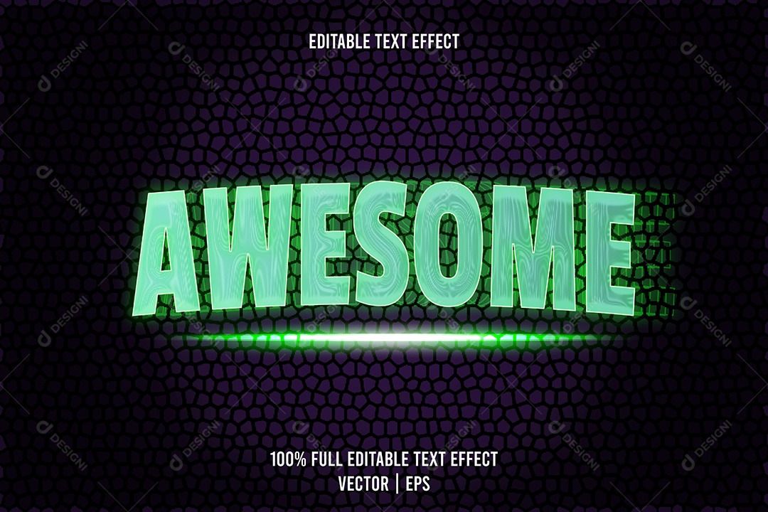 Efeito de Texto Ilustração Vetor EPS Editável