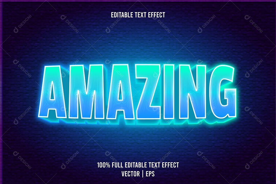 Efeito de Texto Ilustração Vetor EPS Editável