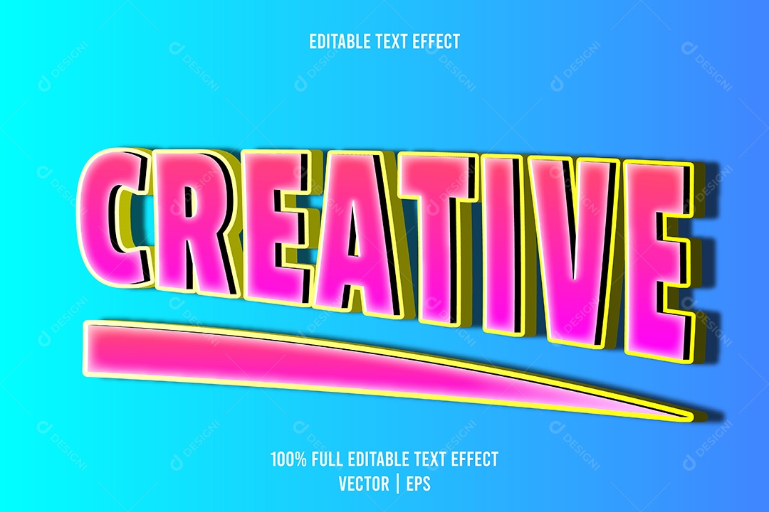 Efeito de Texto Ilustração Vetor EPS Editável