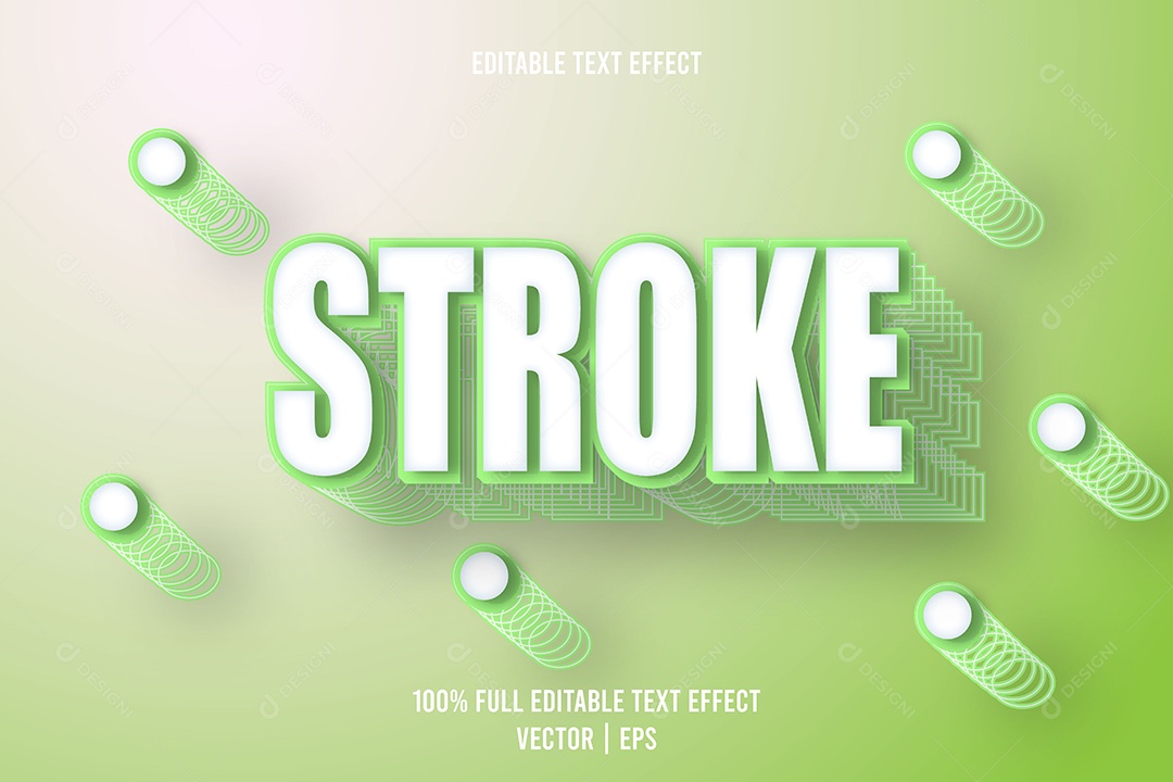 Efeito de Texto Ilustração Vetor EPS Editável