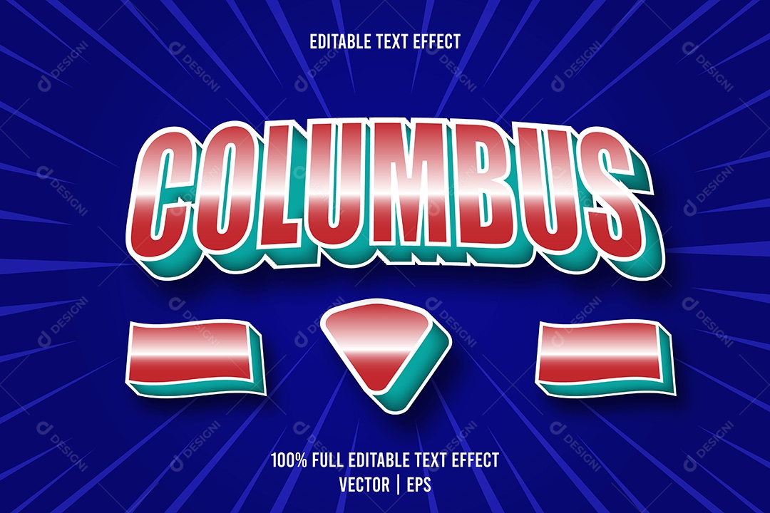 Efeito de Texto Ilustração Vetor EPS Editável