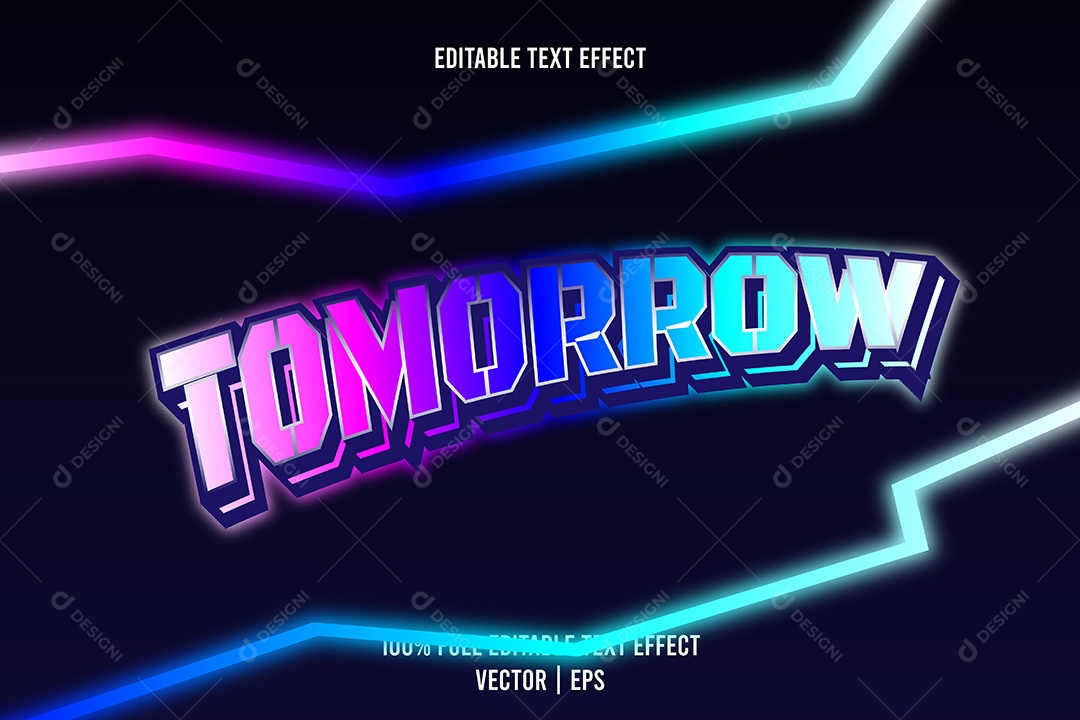 Efeito de Texto Ilustração Vetor EPS Editável