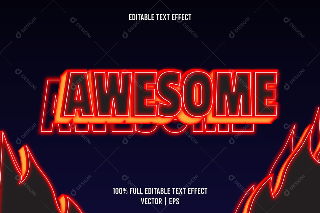 Efeito de Texto Ilustração Vetor EPS Editável