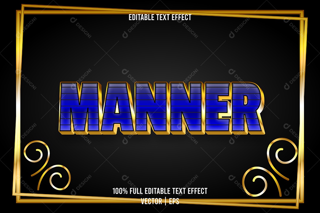 Efeito de Texto Ilustração Vetor EPS Editável