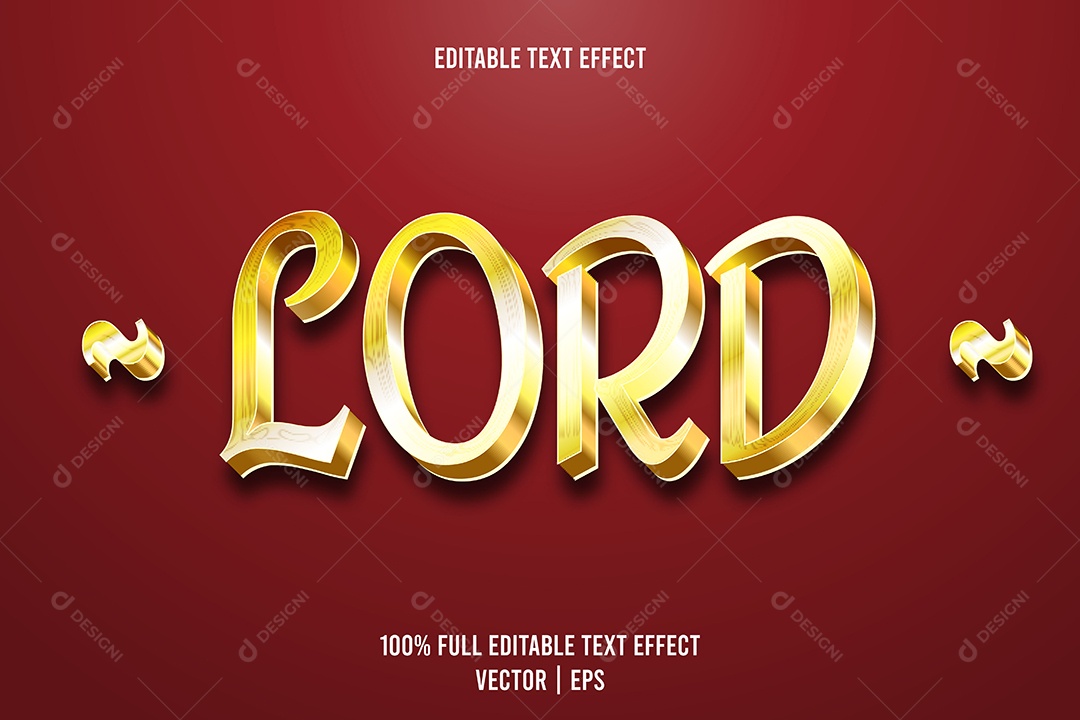 Efeito de Texto Ilustração Vetor EPS Editável