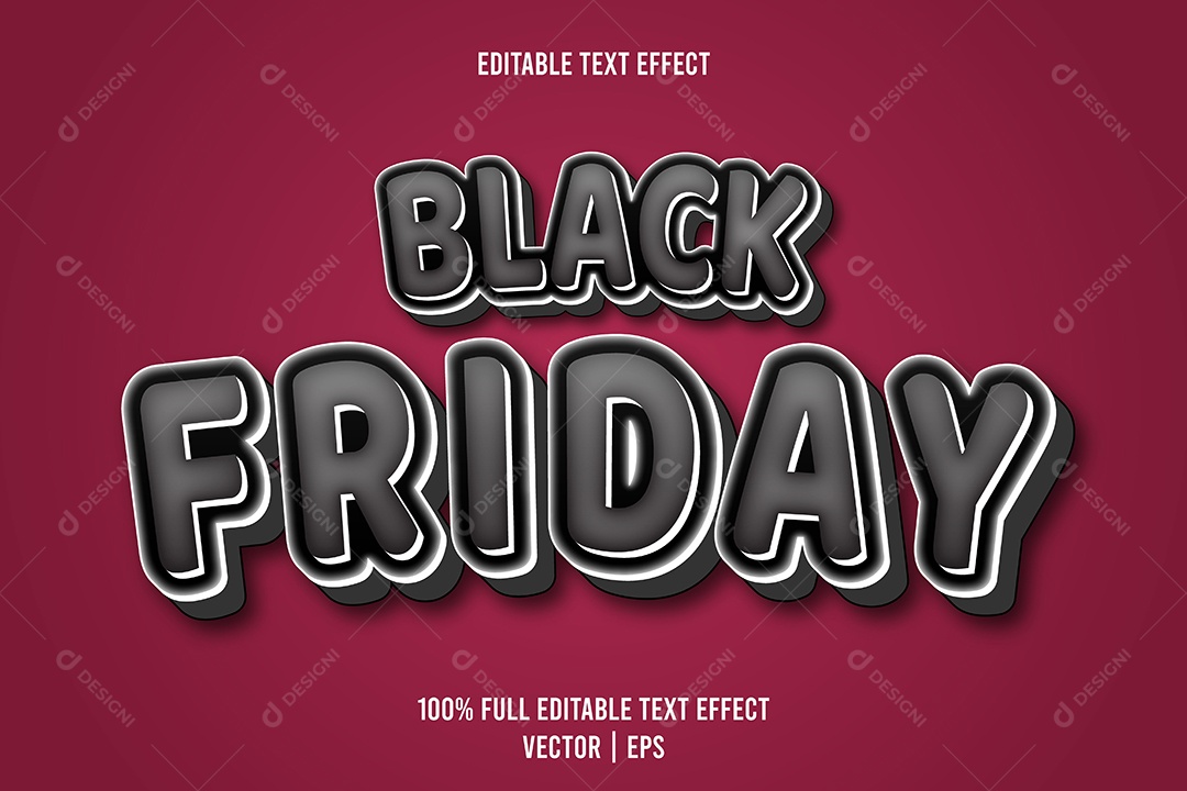 Efeito de Texto Ilustração Vetor EPS Editável